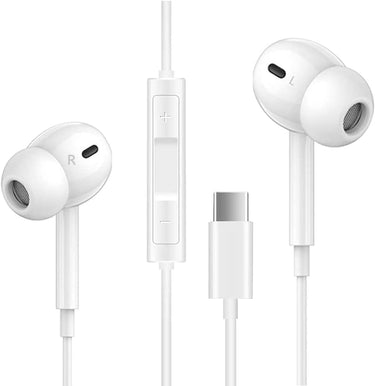 Auriculares USB C,In-Ear Auriculares Tipo C con Micrófono Control de Volumen de Llamadas Compatible con iPhone 15/15 Pro,Samsung S20/S21/S22,Huawei P50/Mate 30,iPad Pro,OnePlus,Pixel Dispositivo USB C